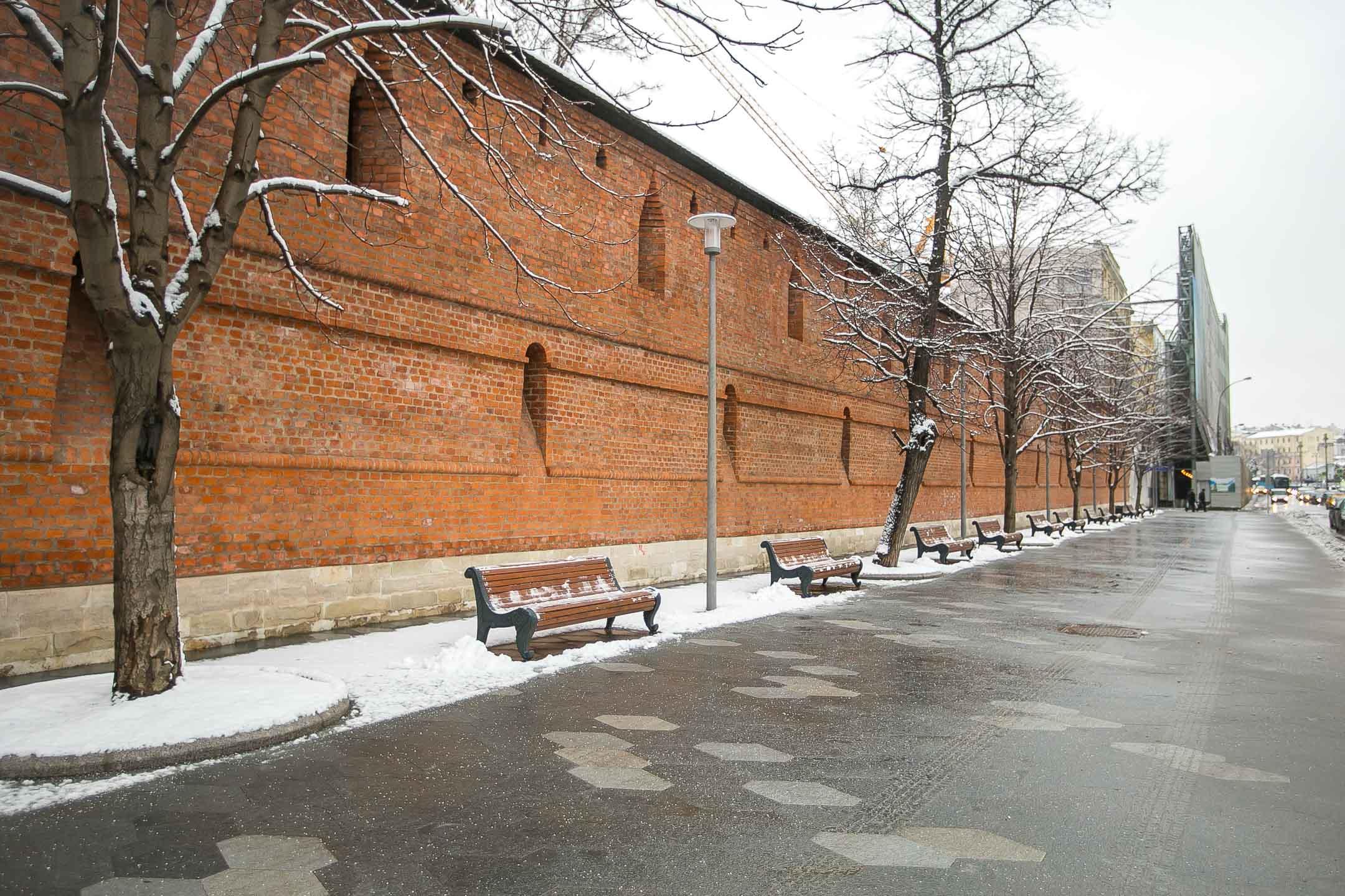 Китайгородская стена в парке «Зарядье»