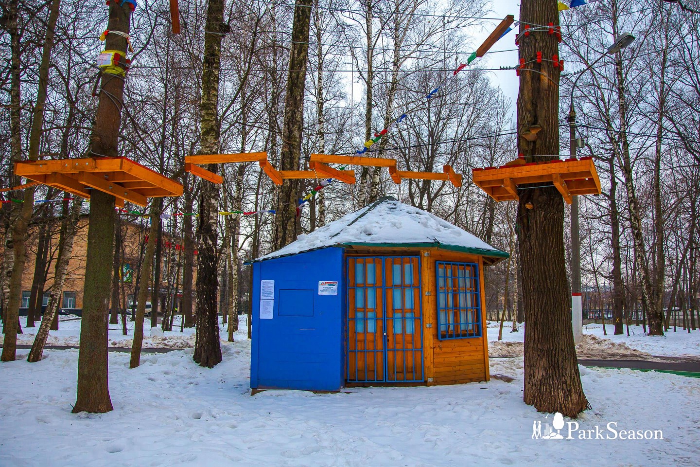 Веревочный парк «Школа супергероев», Парк имени Льва Толстого (Химки), Москва — ParkSeason