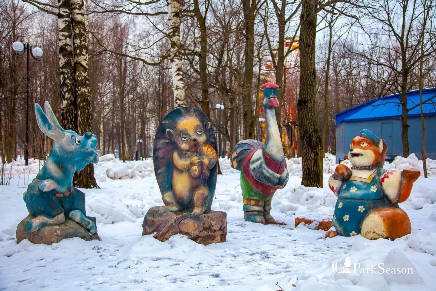 Парк толстого мероприятия. Зоопарк в парке Толстого Химки. Парк с фигурками в Рязани. Парк Толстого Химки памятник. Детский уголок сказка Самара.