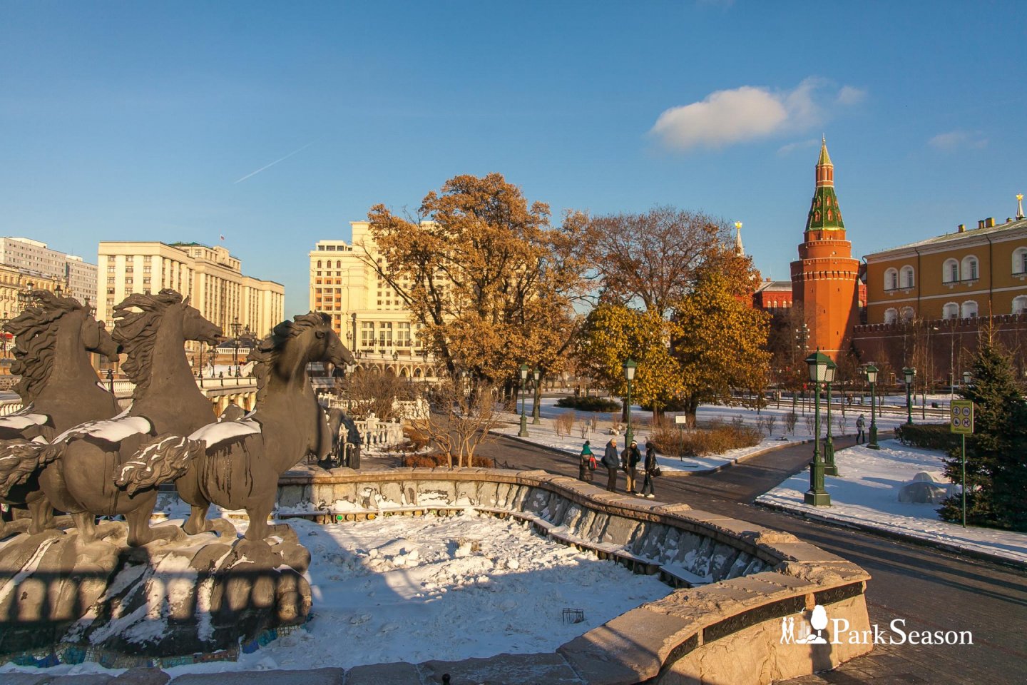 Александровский парк Москва зимой