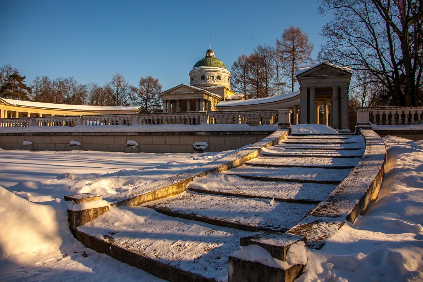 Архангельское музей усадьба зима