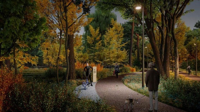 В Щукинском парке и Всехсвятской роще началось устройство единого пешеходного маршрута